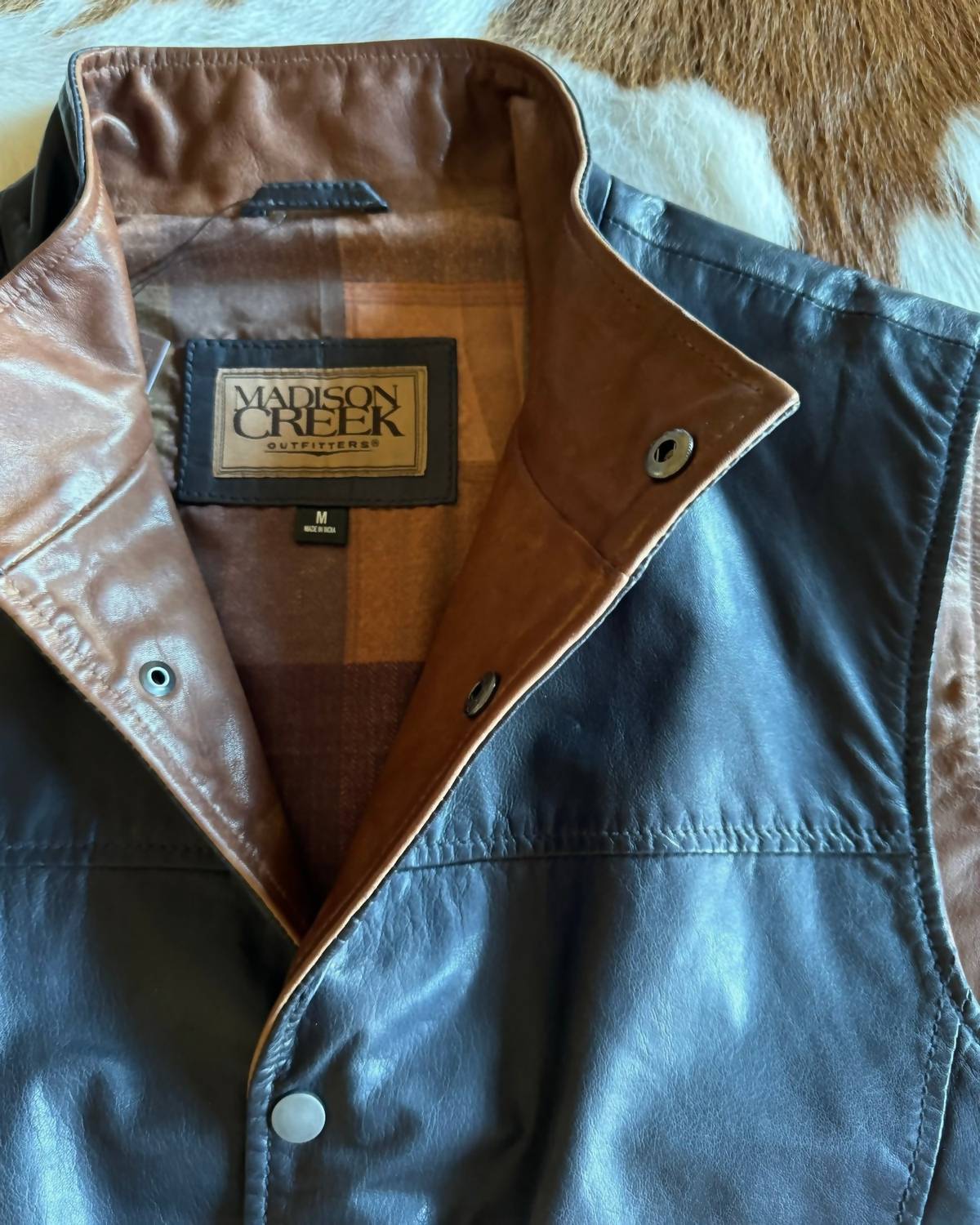 Madison Creek Outfitters - Men's Canyon Lambskin Leather Vest