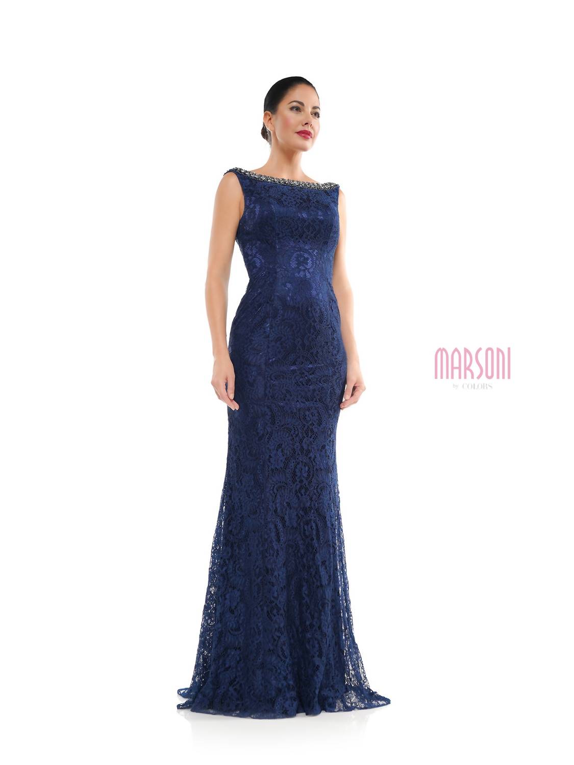 Marsoni By Colors - Boat Neck Lace Dress