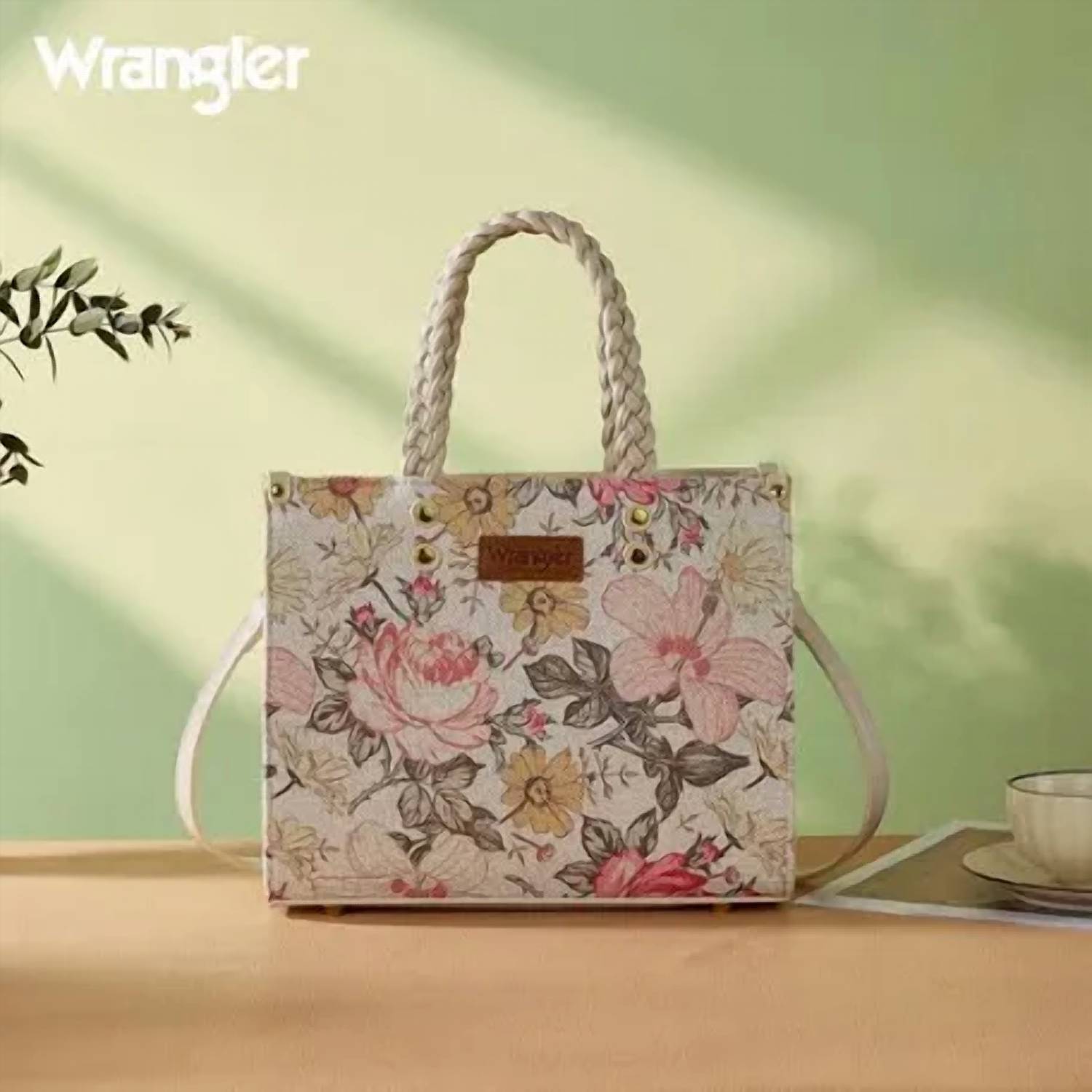 Wrangler - Floral Print Braided Tote Bag
