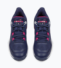 diadora Women's Trofeo 2 All Ground Pickleball Shoe in blueprint pink yarrow white - women's shoe - detail view