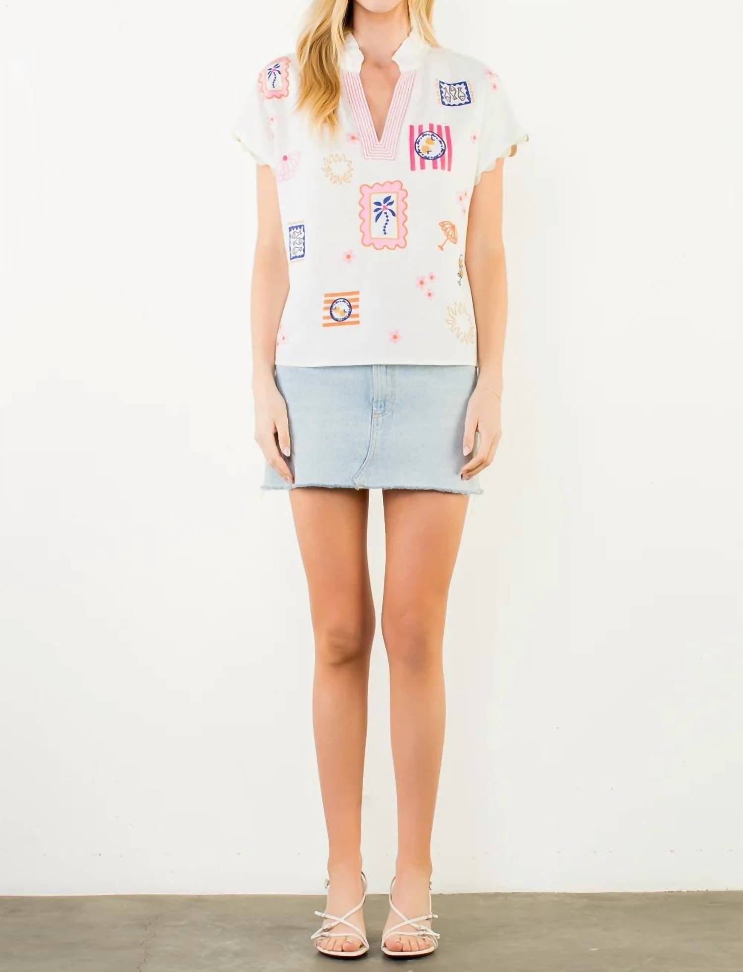 Thml - Coastal Stitch Top