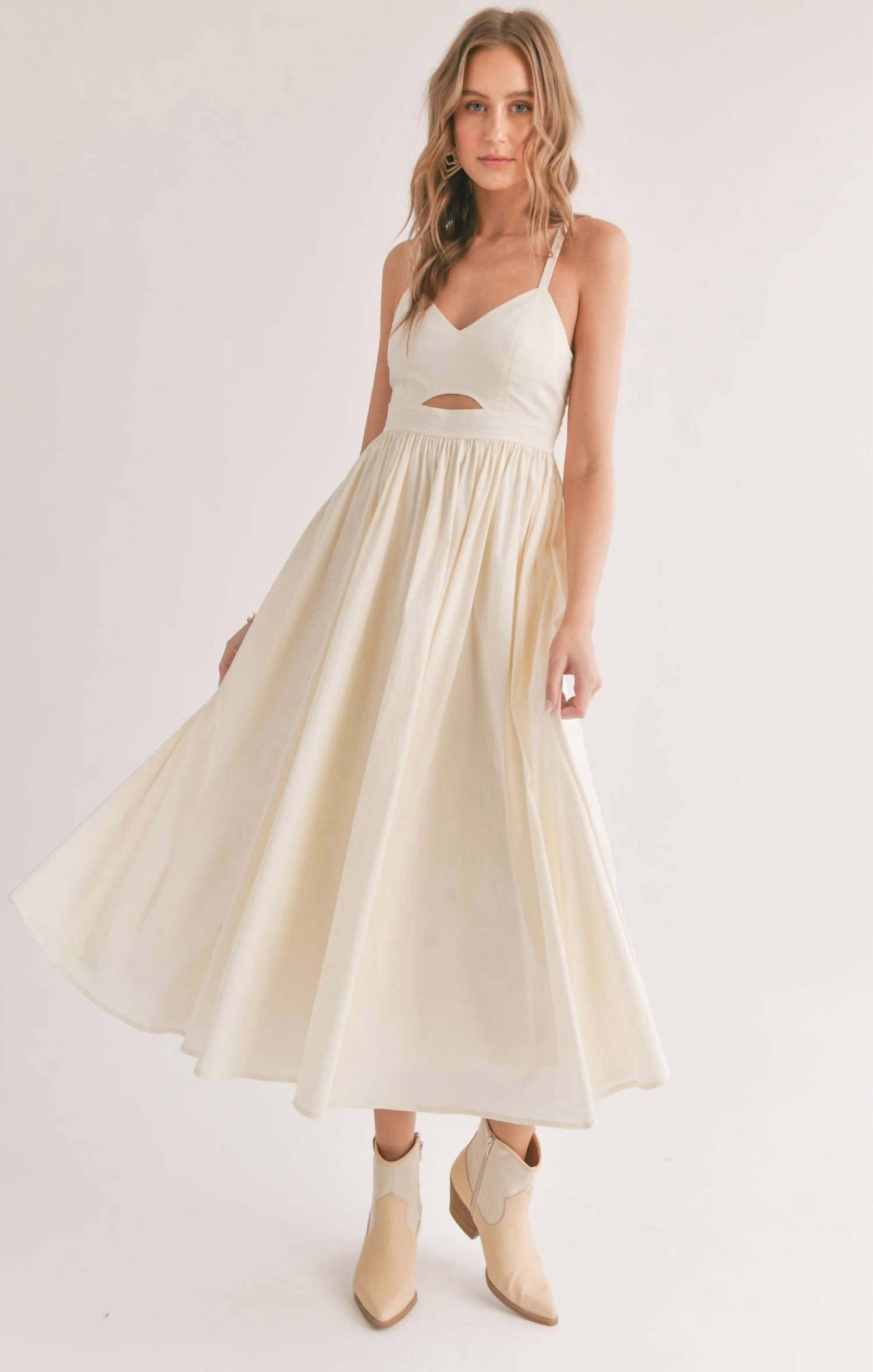 Sadie & Sage - Shades On Front Cutout Midi Dress