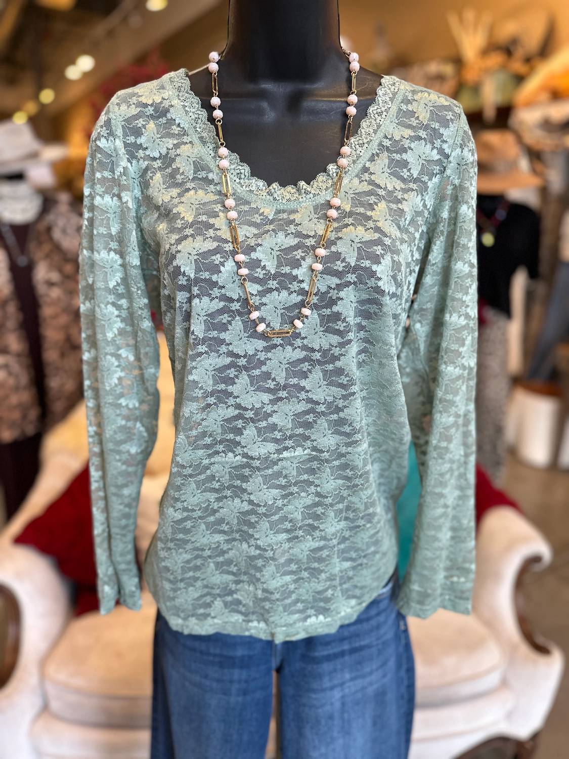 A Rare Bird - Women's Lace Vintage Layer Shirt