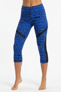 BBrazil Clothing Love Capri Leggings in blue - women's pants - detail view