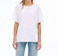 SLVRLAKE Oversize Short Sleeve Tee in natural white - women's t-shirt - alternate view