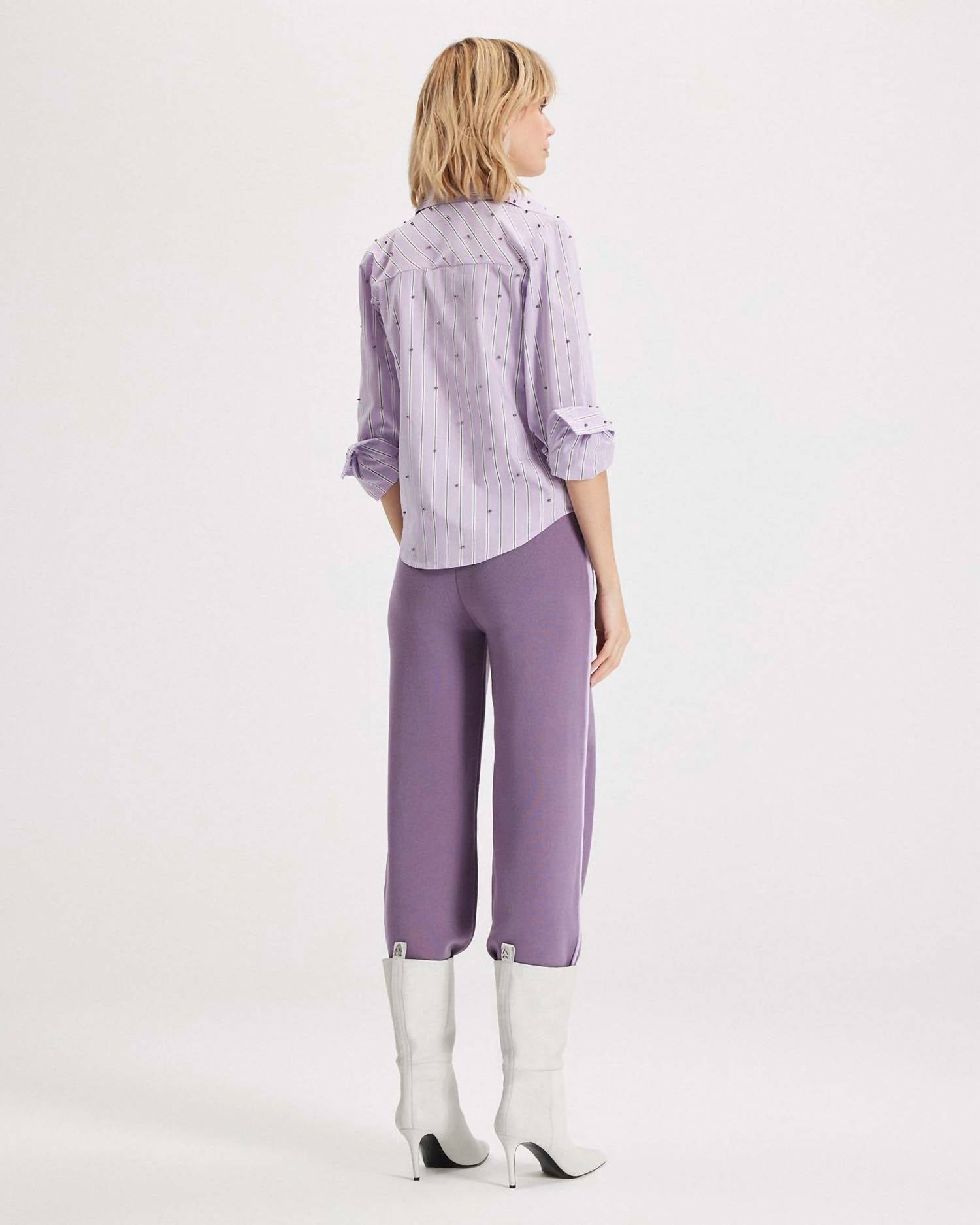 Theo The Label - Echo Mix Stripe Pearly Shirt