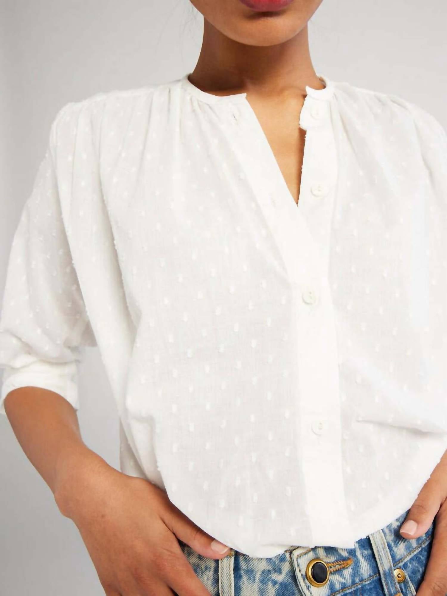 Mille - Florian Swiss Dot Top
