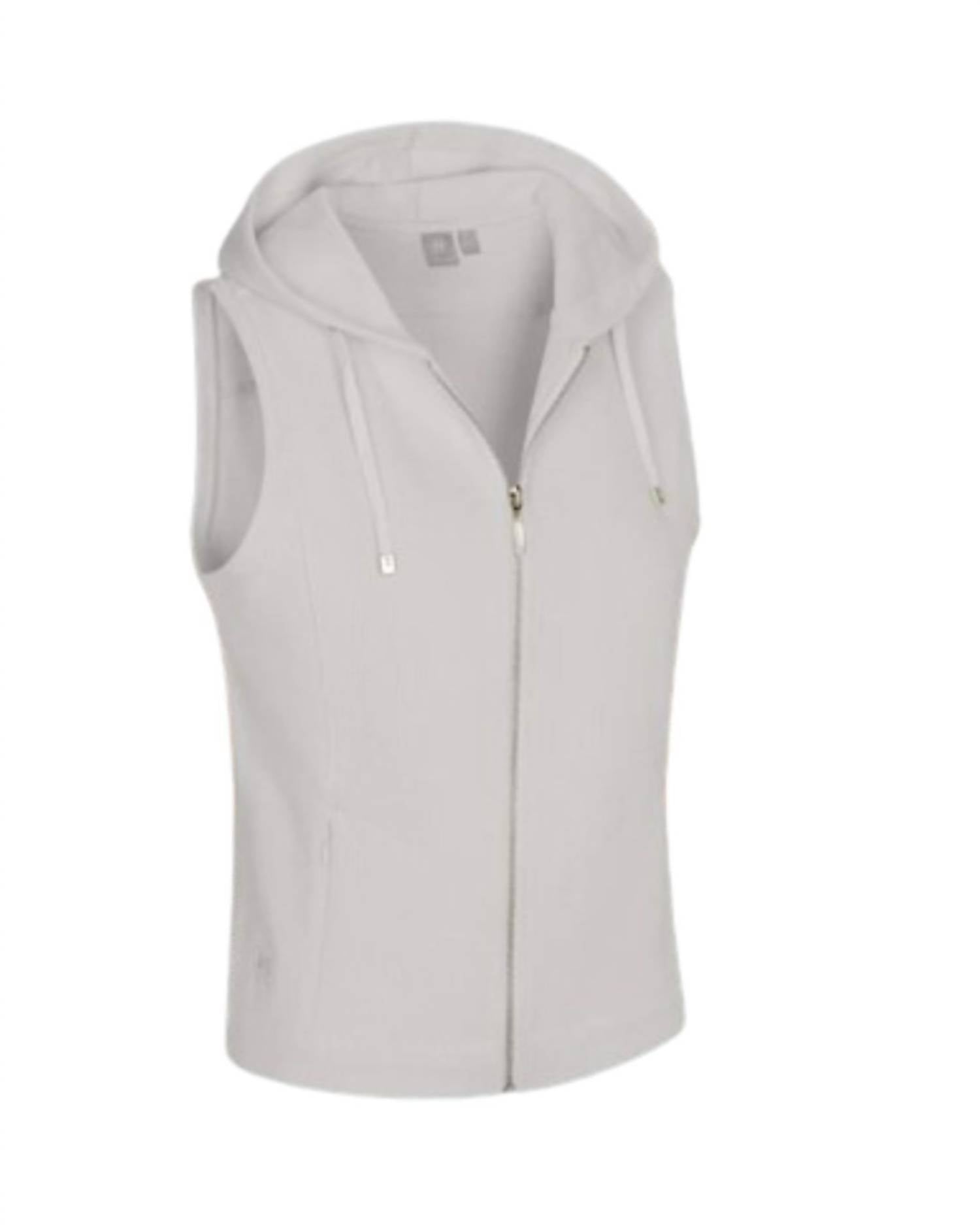 NUSPORT Women's Malibu Hoodie Vest in sand - women's jacket