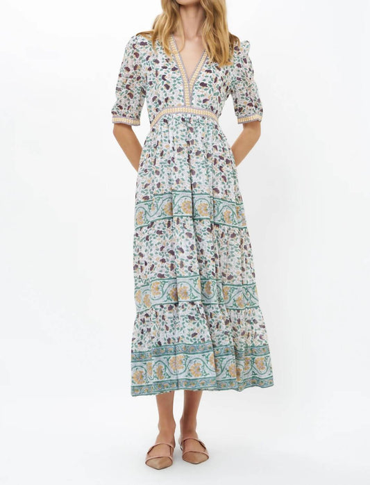 Oliphant - V-neck Cuffed Maxi Dress