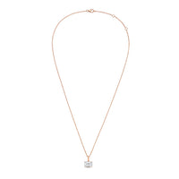 Diana M Jewels - 2.00 Ct Lab-grown Emerald Diamond East–west Solid Bail Pendant Necklace