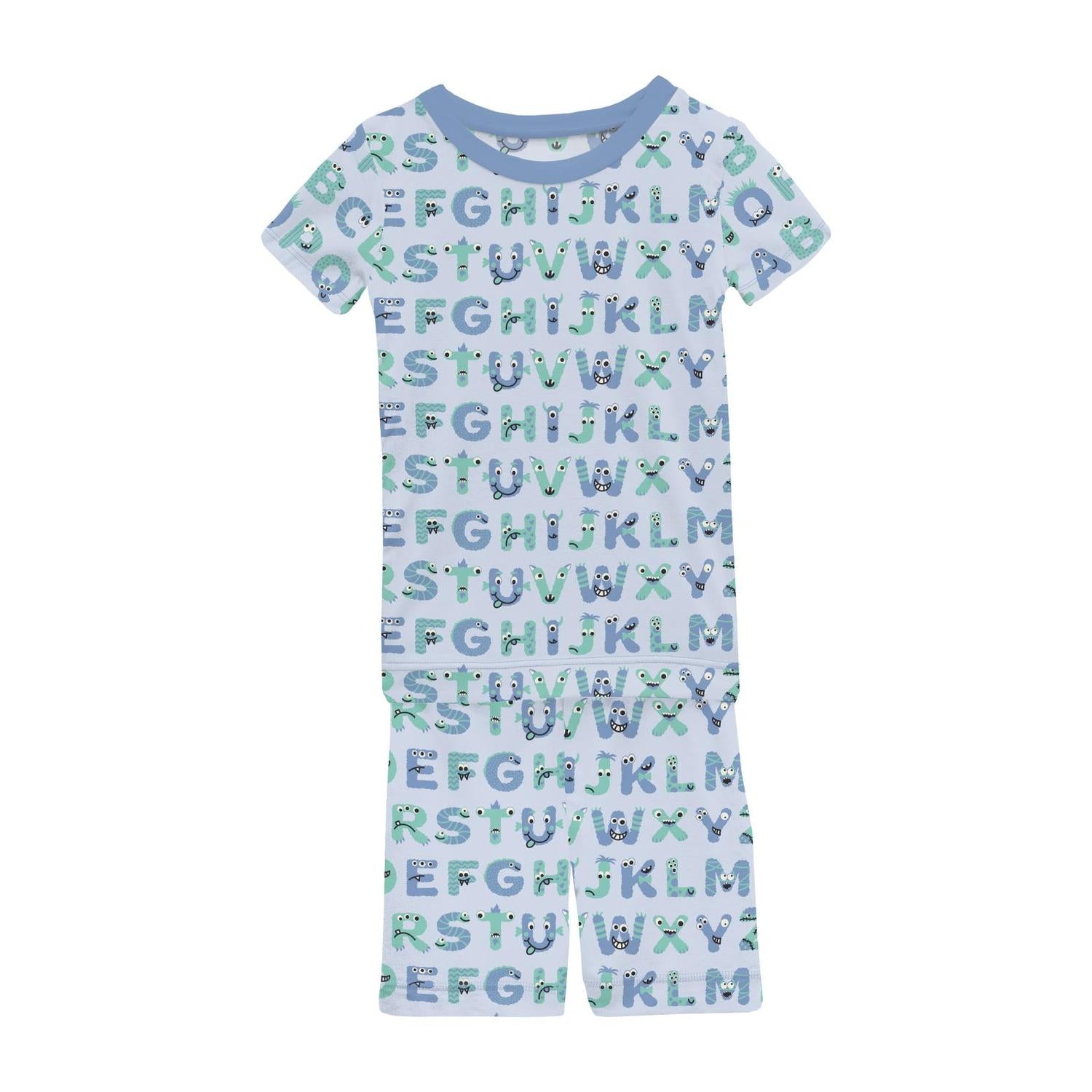 Kickee - Kids' Short Sleeve Pajama Set with Shorts