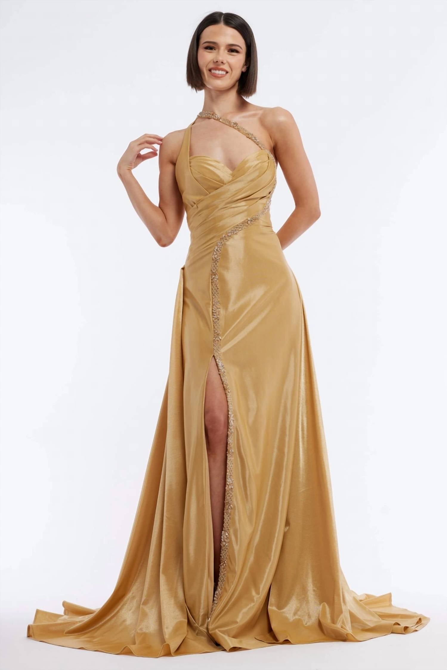 Vienna Prom - One Shoulder A-line Prom Gown