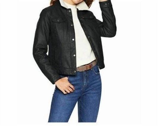 Levi'S - Classic Faux Sherpa Lined Faux Leather Trucker Jacket