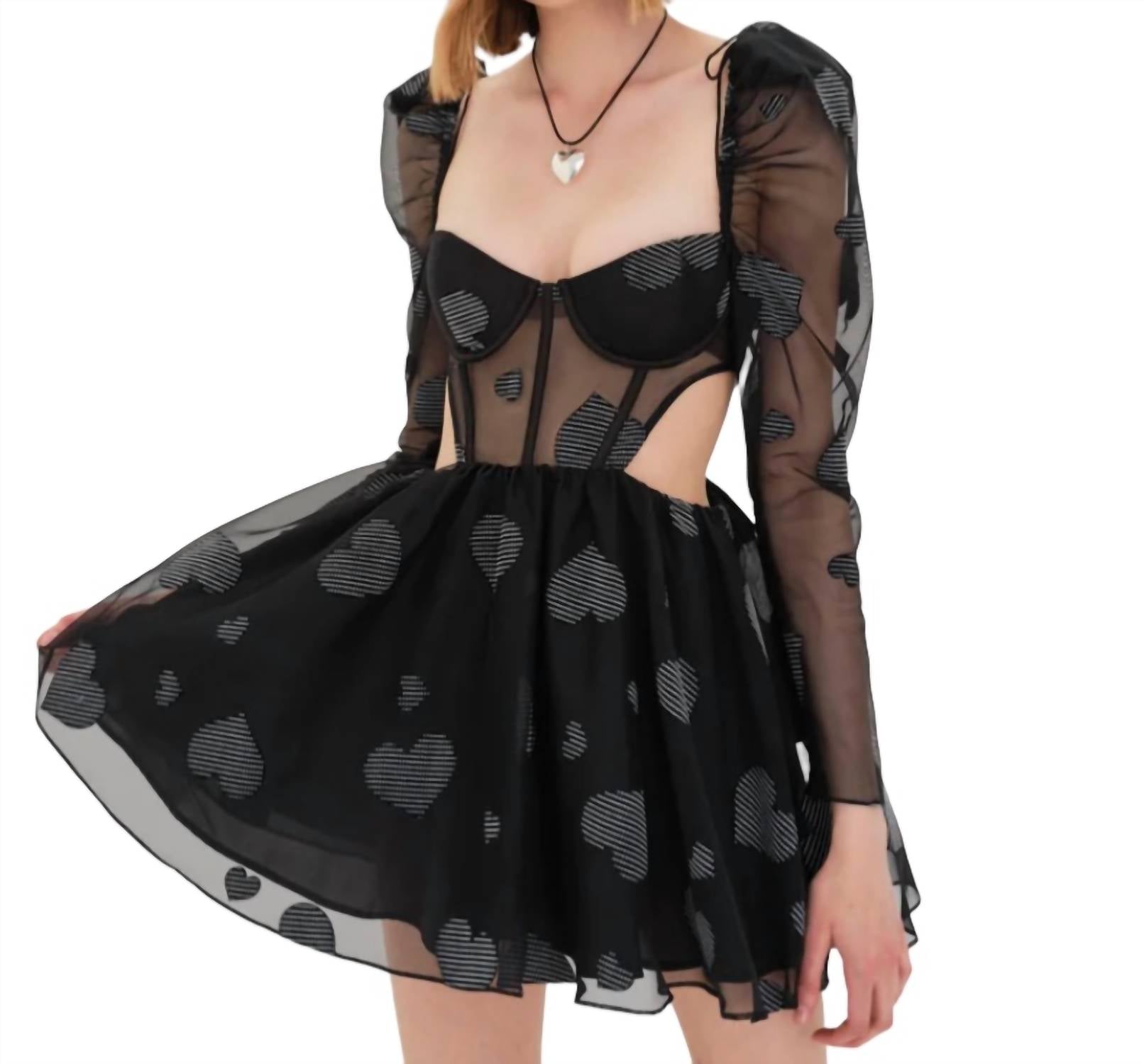 For Love & Lemons - Alexandrea Heart Mini Dress
