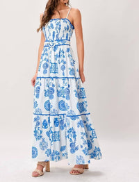 Flying Tomato - Printed Woven Maxi Dress