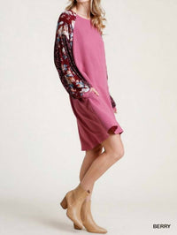 Umgee - Floral & Animal Pocket Dress