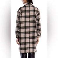 Blanknyc - Perfect Timing Plaid Wool Blend Long Shacket Jacket