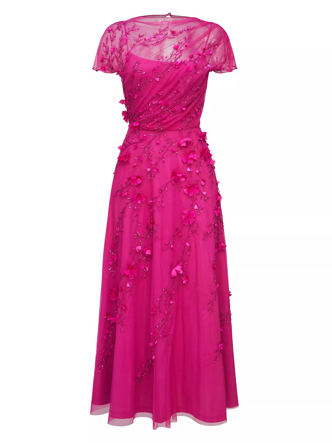 Theia - Leona Sequin-Embellished Midi-Dress