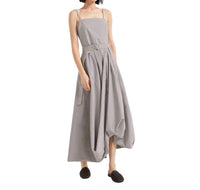 Brunello Cucinelli - Sleeveless Striped Dress With Bubble Hem