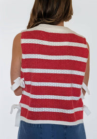 Adora - Striped Sleeveless Knit Tank