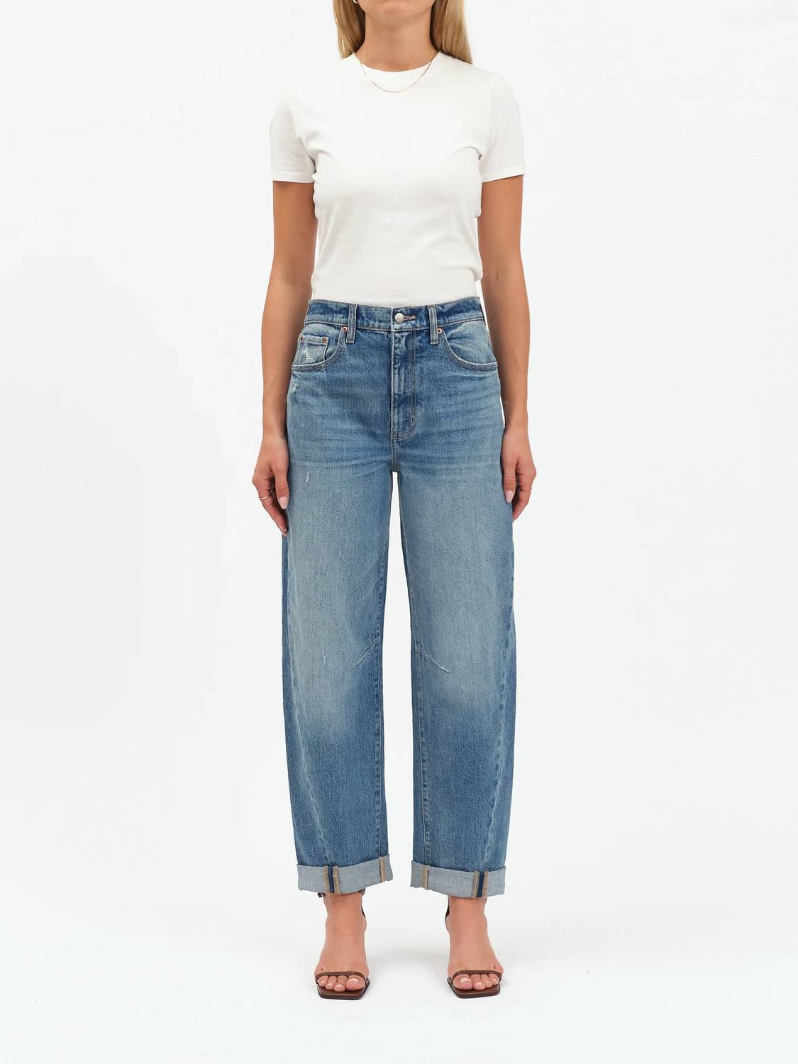 Daze - Venice Cuffed Barrel Leg Jeans