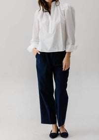 CISSA Puff Shirt in optic white - women's blouse - detail view
