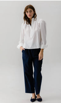 CISSA Puff Shirt in optic white - women's blouse - alternate view