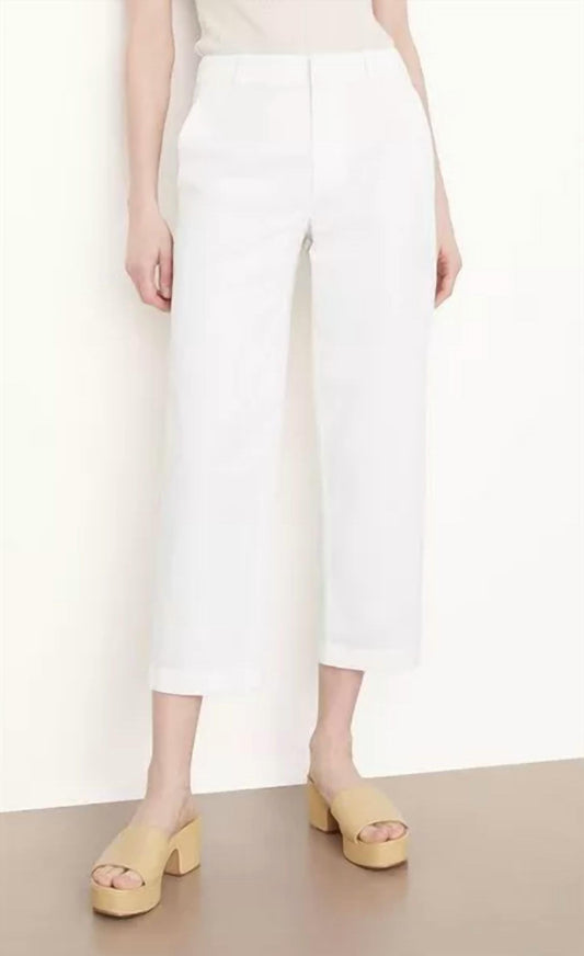 Vince - Low Rise Washed Cotton Crop Pants
