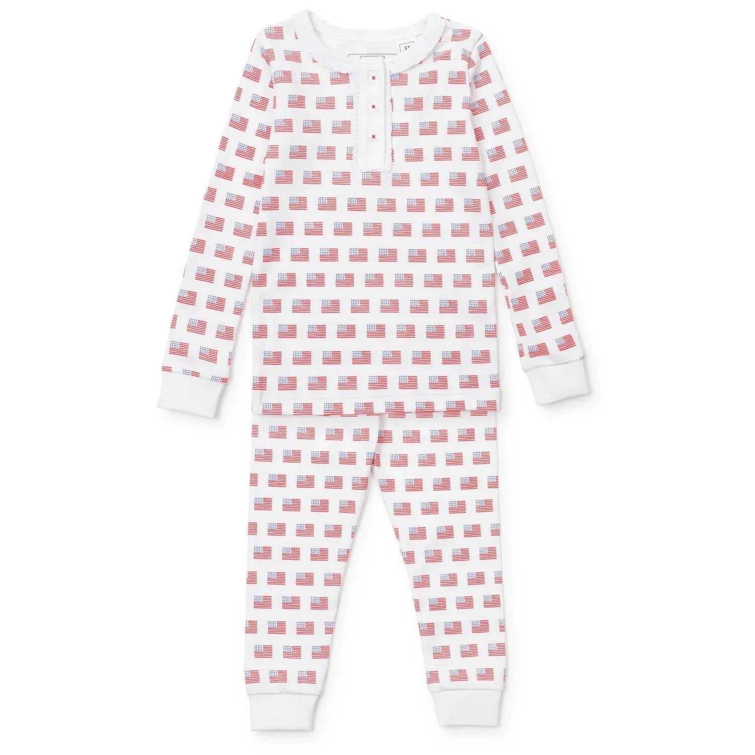 Lila + Hayes - Kid's American Flag Pajama Set