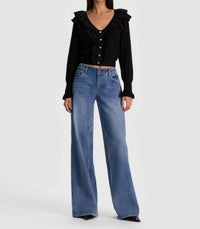Alice + Olivia - Women's Eileen Ruffle Cardigan