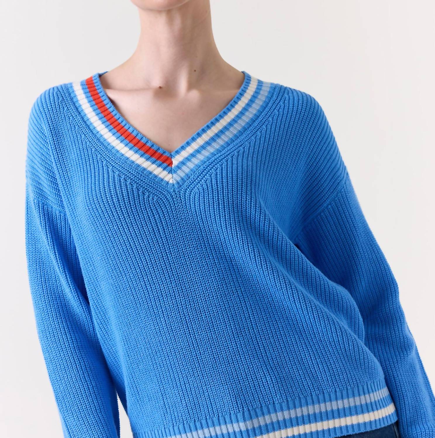 Wispr - Vivienne Stripe V-neck Sweater