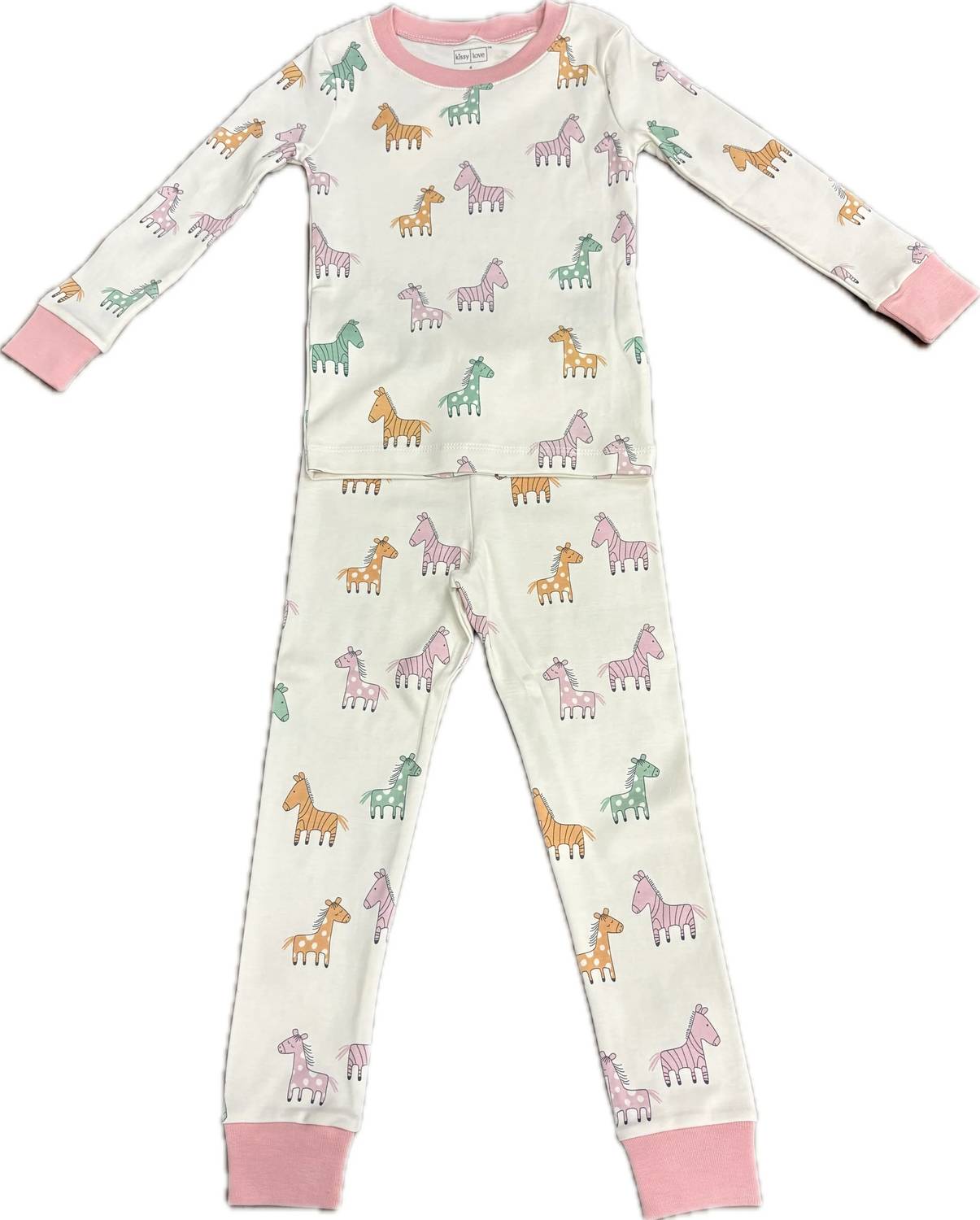 Kissy Kissy - Kids' Zebra And Friends Snug Pajama Set