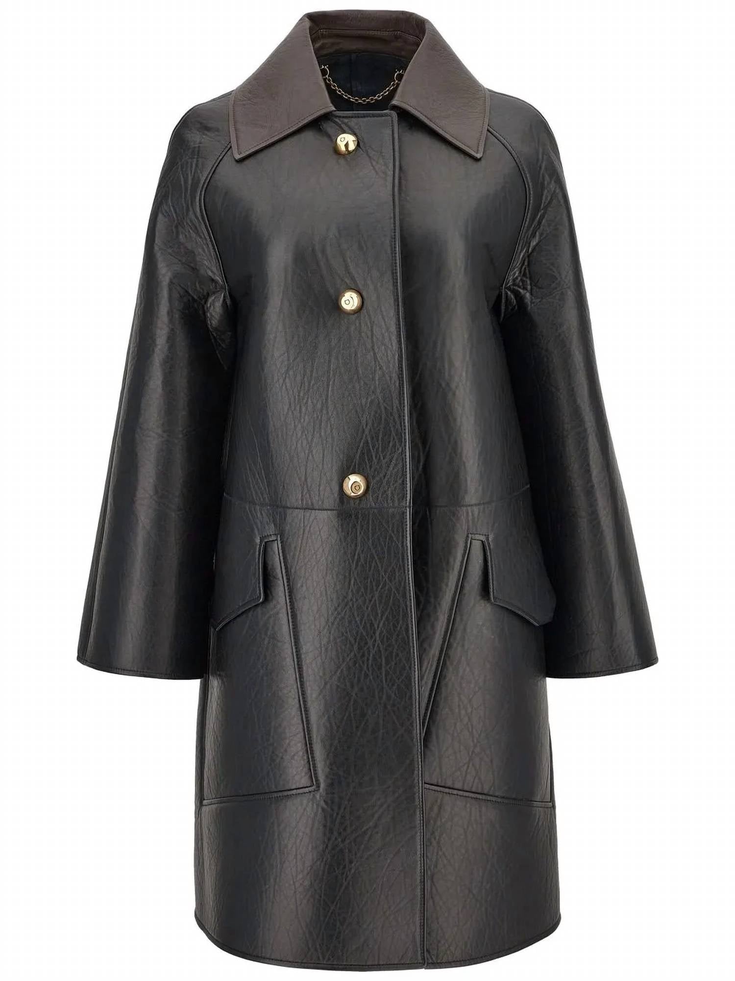 Salvatore Ferragamo - Textured Nappa Leather Coat