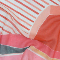 Dupatta Designs Ezra Geo Design Scarf in peach - women's scarf - detail view