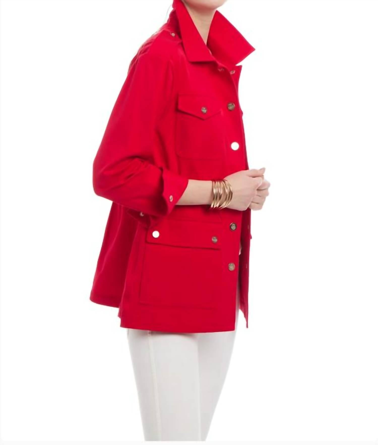 PATTY KIM Safari Jacket in red - women's jacket
