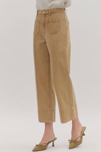 entro Chestnut Glow Jeans in camel - women's jeans - alternate view