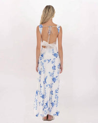Lucy In The Sky - Floral Open Back Bow Maxi Dress