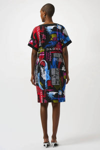 Joseph Ribkoff - Word Print Scoop Neck Dress