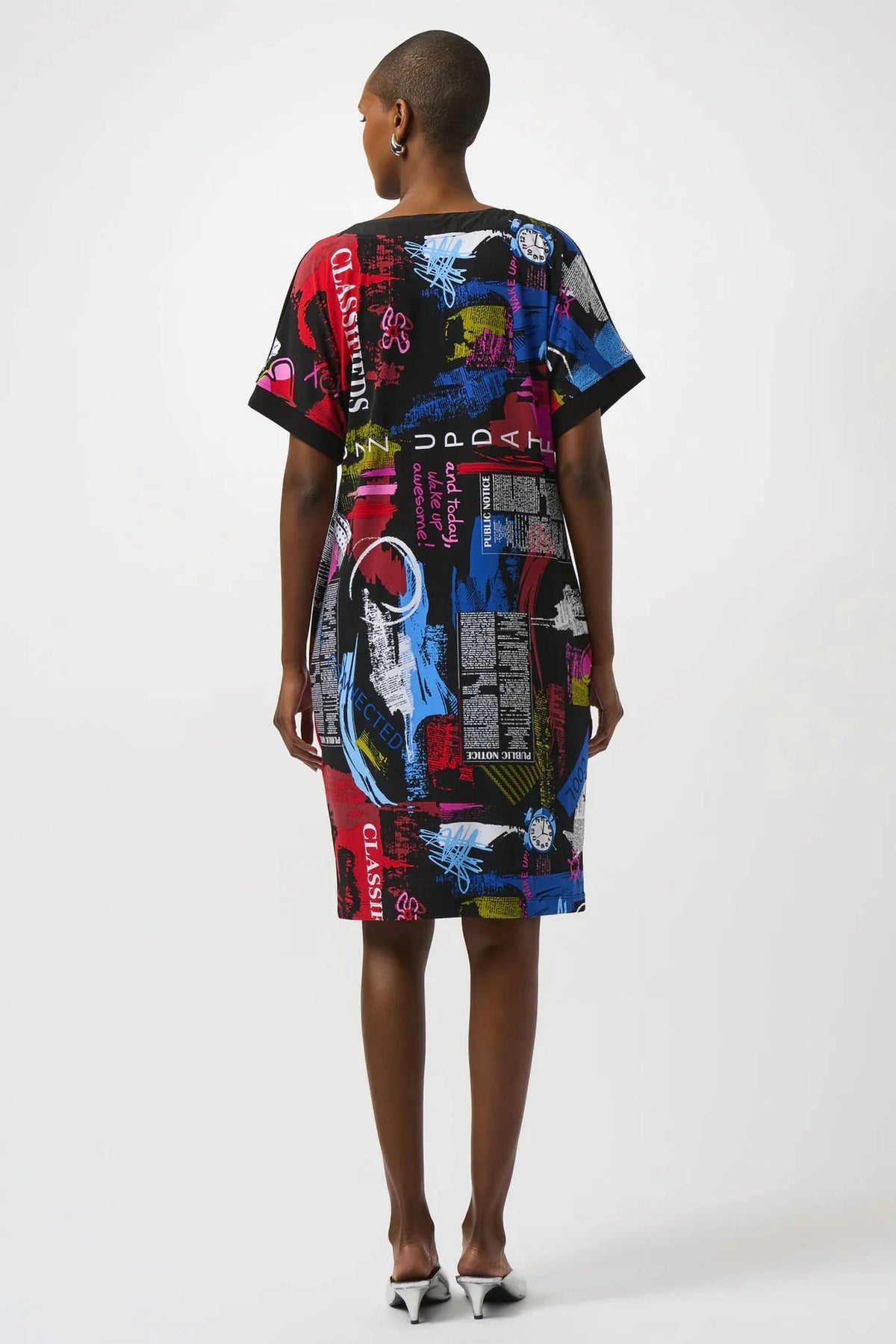 Joseph Ribkoff - Word Print Scoop Neck Dress