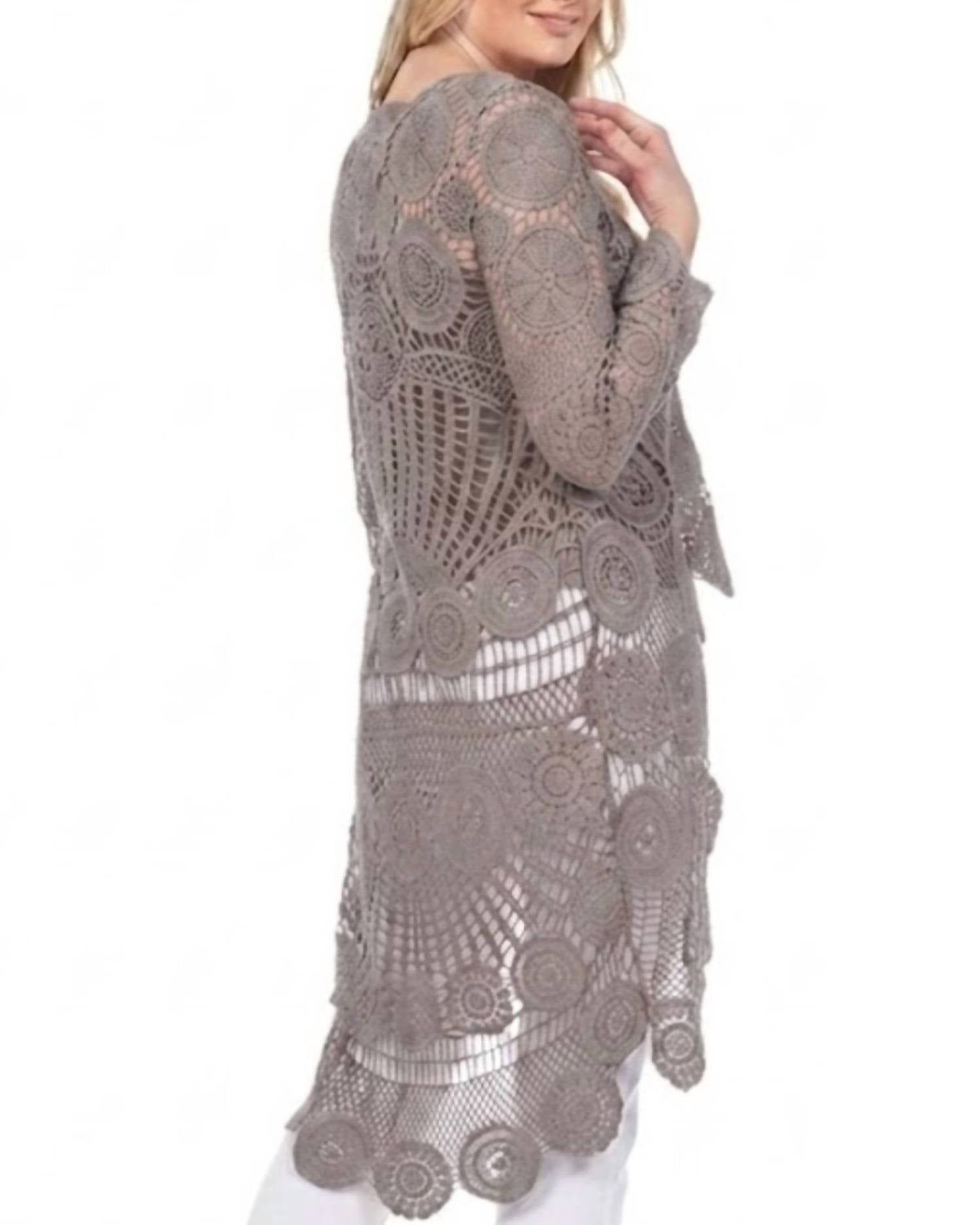 Azi - Beth Crochet Hi-low Tunic Top