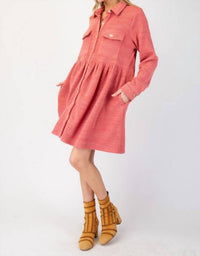 Easel - Button Down Shirt Dress