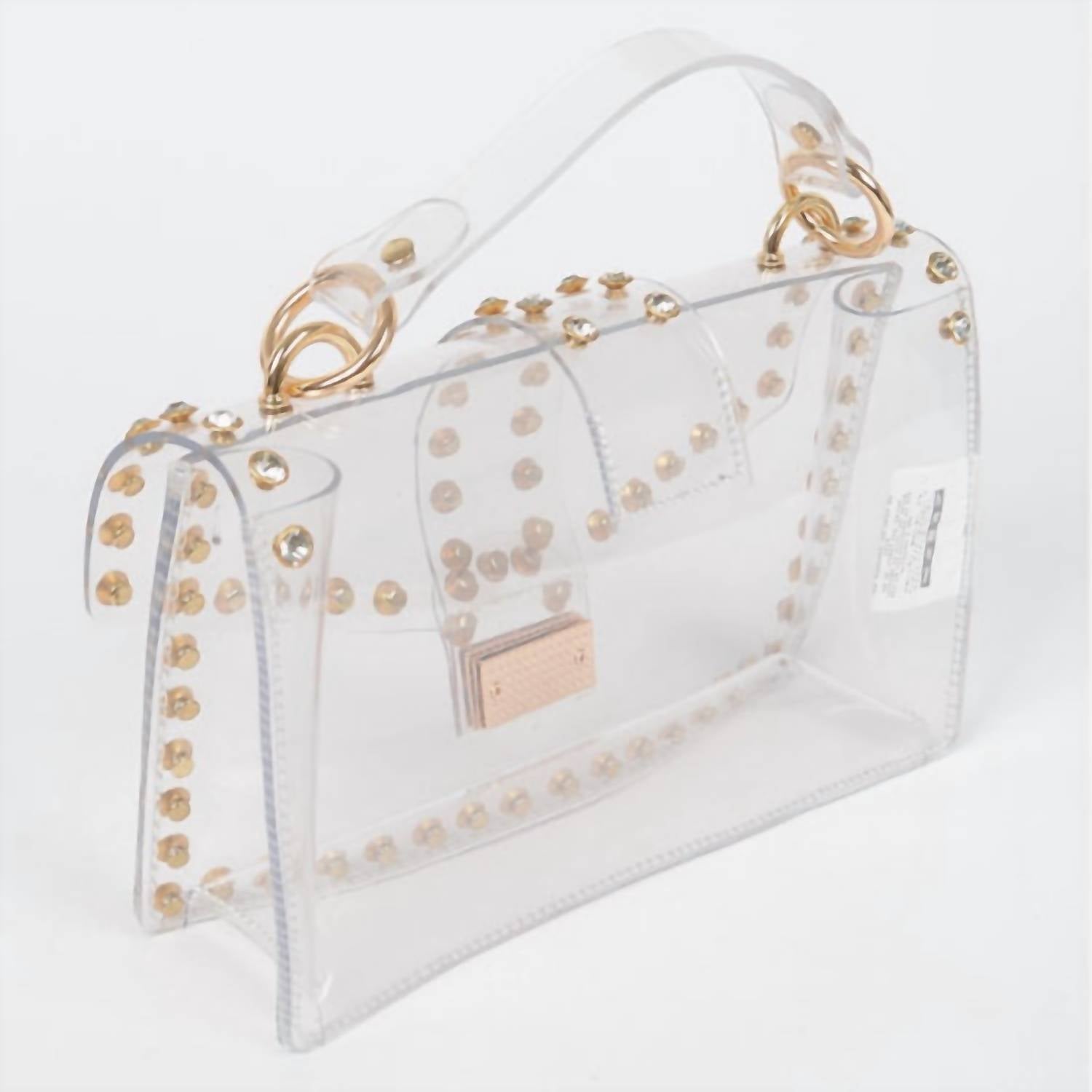 3Am By H&D Accessories - Women's Rhinestone Studded Crossbody Stadium Bag