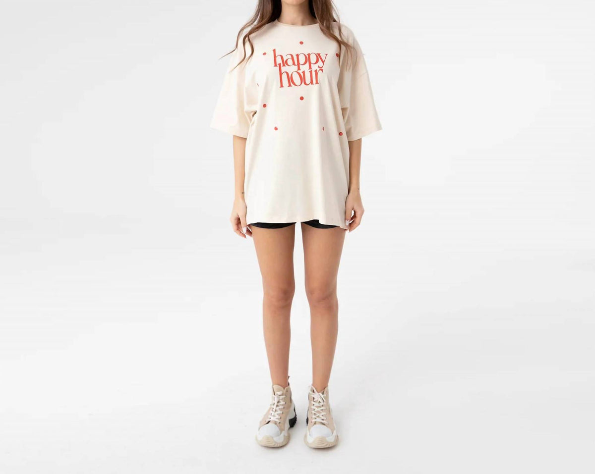Soulofmu - Happy Hour Oversized T-shirt