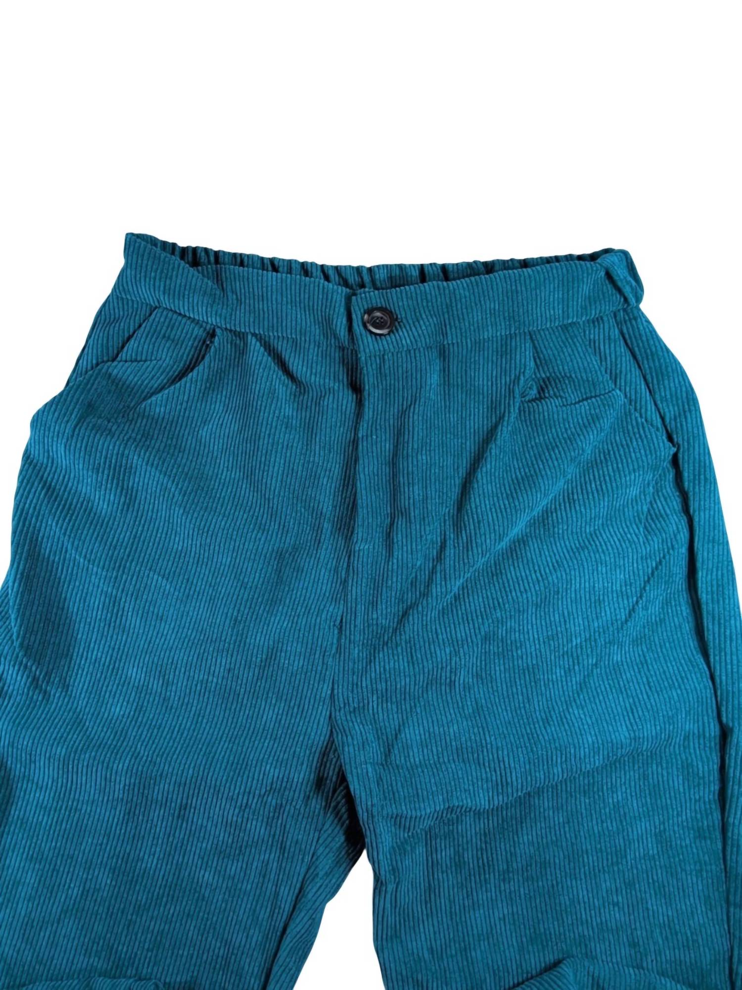Zenana - Women's High Rise Corduroy Pants With Pockets