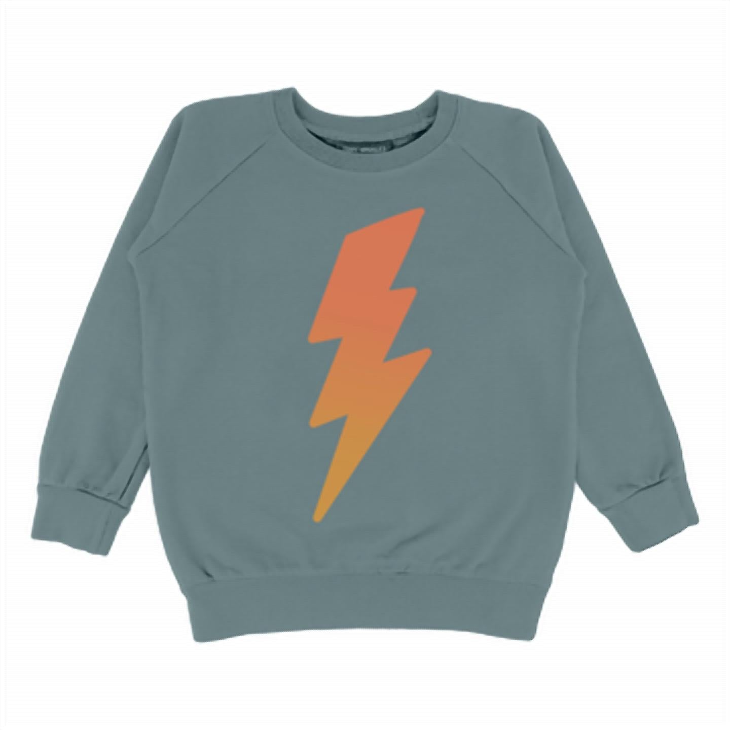TINY WHALES Kid's Rad Powers Sweatshirt in blue - kids' shirt