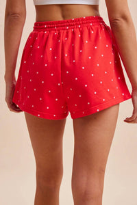 Anniewear - 4th Of July Polka Dot French Terry Mini Shorts