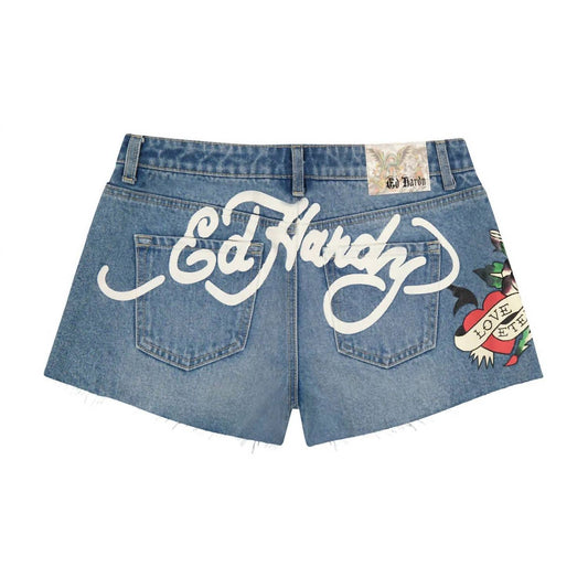 Ed Hardy - Women's Love Eternal Denim Short