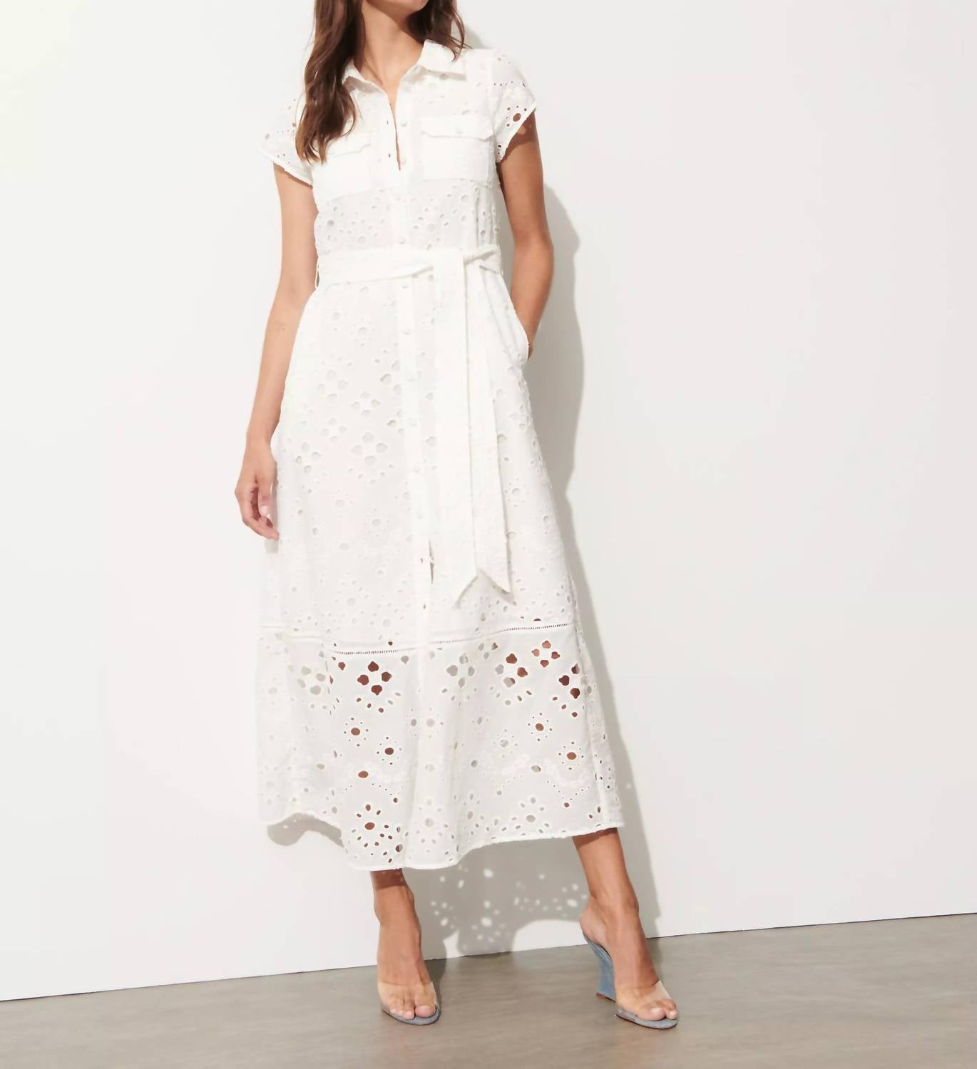 FIGUE Mykonos Dress in chalk - women's dress