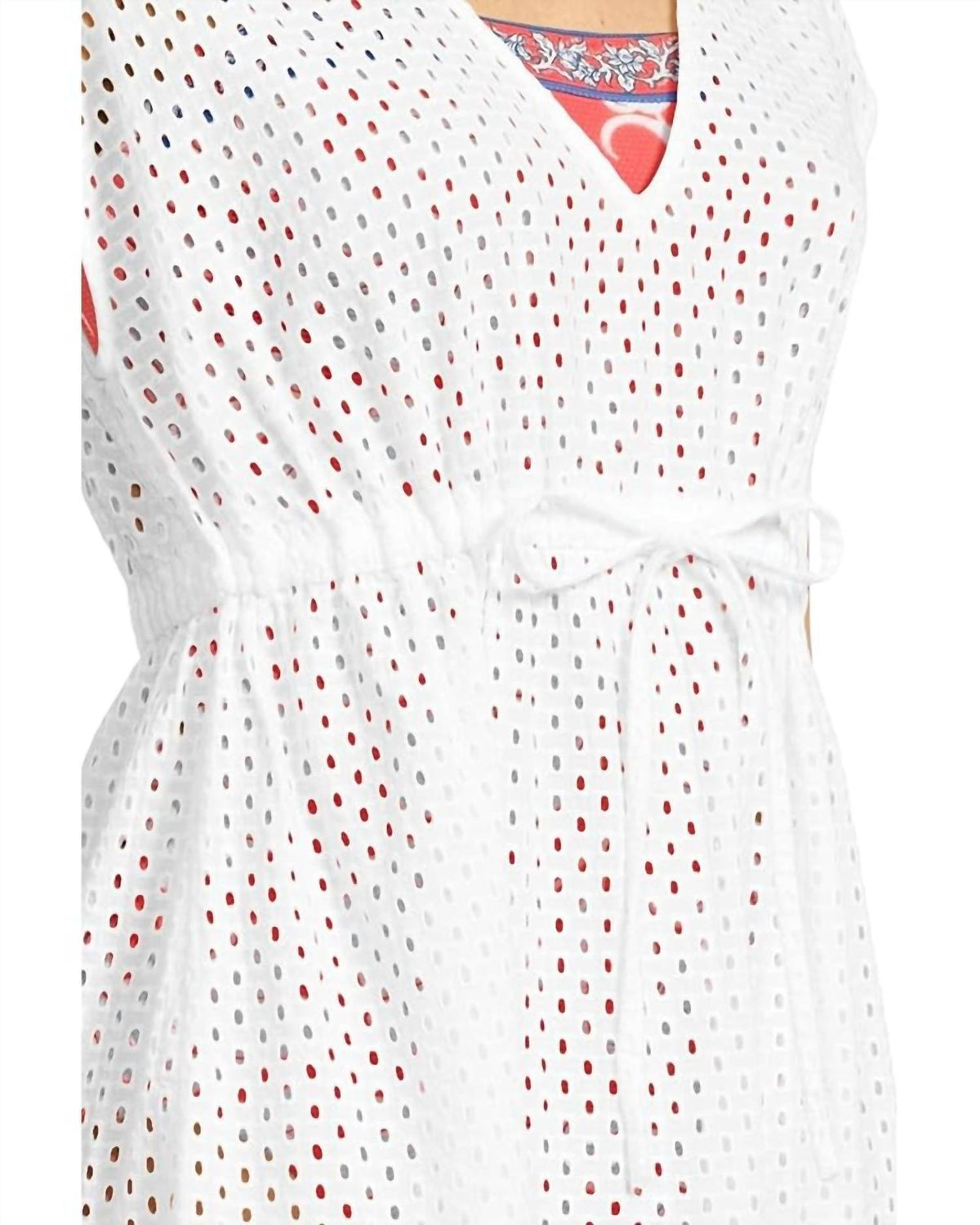 Tommy Bahama - Eyelet Cove V-neck Short Dress