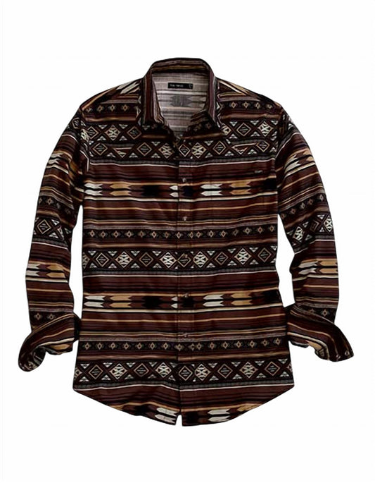 Tin Haul - Men's Horizontal Tribal Long Sleeve Western Shirt